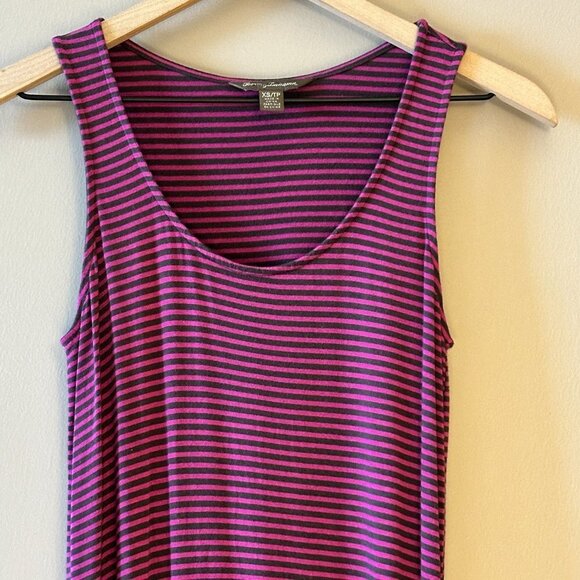 Women's XS Tommy Bahama Knit Striped Maxi Dress Pink Gray Stretch - Picture 4 of 7